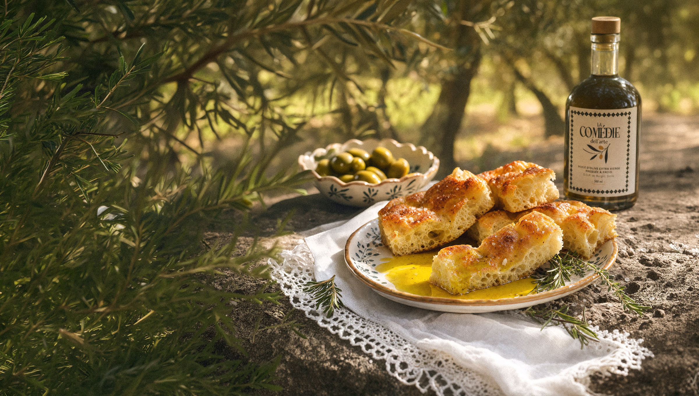 Branding bouteille d'huile d'olive